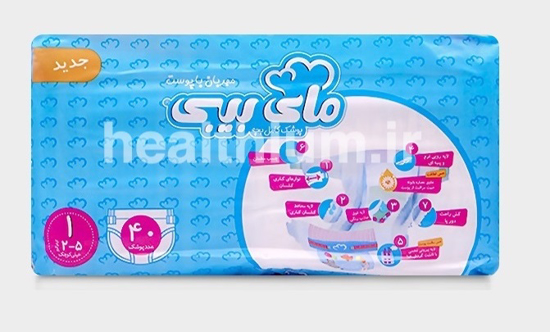 تصویر از مای بیبی 1 یک ، 40 تایی بابونه + دستمال مرطوبدار