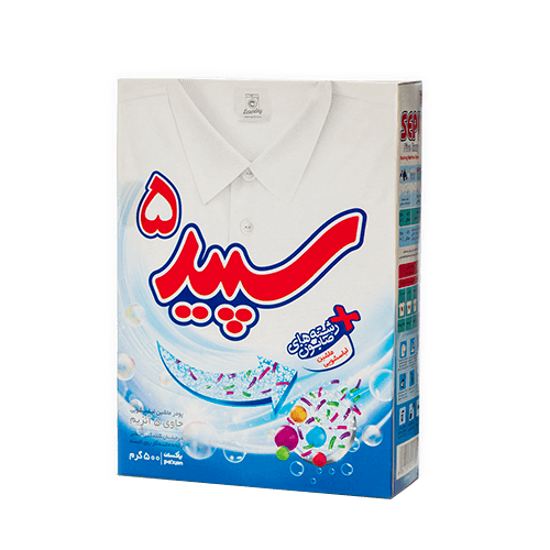 تصویر از پودر لباسشویی ماشینی سپید 5 + 500 گرم