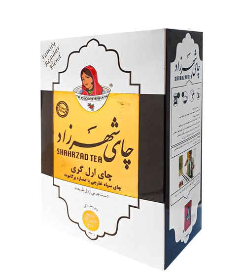 تصویر از چای شهرزاد 400 گرم ارل گری مشکی معطر طرح جدید